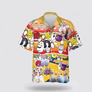 Bowling Pattern Funny Bowling Hawaiin Shirt –&hellip;