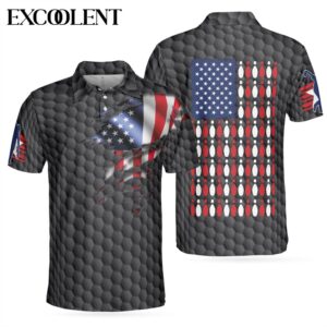 Bowling Pin American Flag Mens Short Sleeve&hellip;