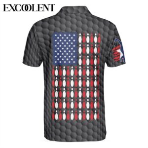 Bowling Pin American Flag Mens Short Sleeve&hellip;