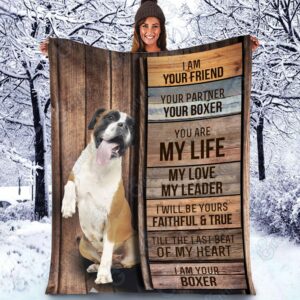 Boxer - I Am Your Friend Blanket - Gift For Dog Loverrs - Memorial Sherpa Blanket, Fleece Blanket