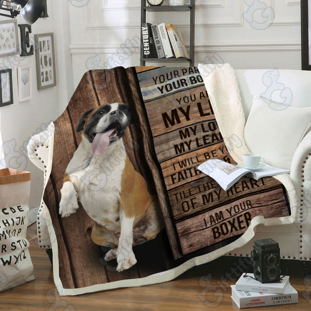 Boxer – I Am Your Friend Blanket – Gift For Dog Loverrs – Memorial Sherpa Blanket, Fleece Blanket