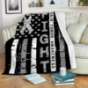 Breast Cancer Ain’t Stoppin Me Fleece Throw Blanket – Sherpa Fleece Blanket – Weighted Blanket To Sleep