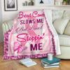 Breast Cancer Better Or Worse Fleece Throw Blanket – Sherpa Fleece Blanket – Weighted Blanket To Sleep