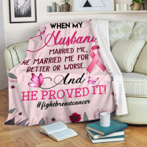 Breast Cancer Better Or Worse Fleece Throw&hellip;