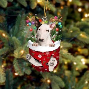 Bull Terrier 1 In Snow Pocket Christmas&hellip;