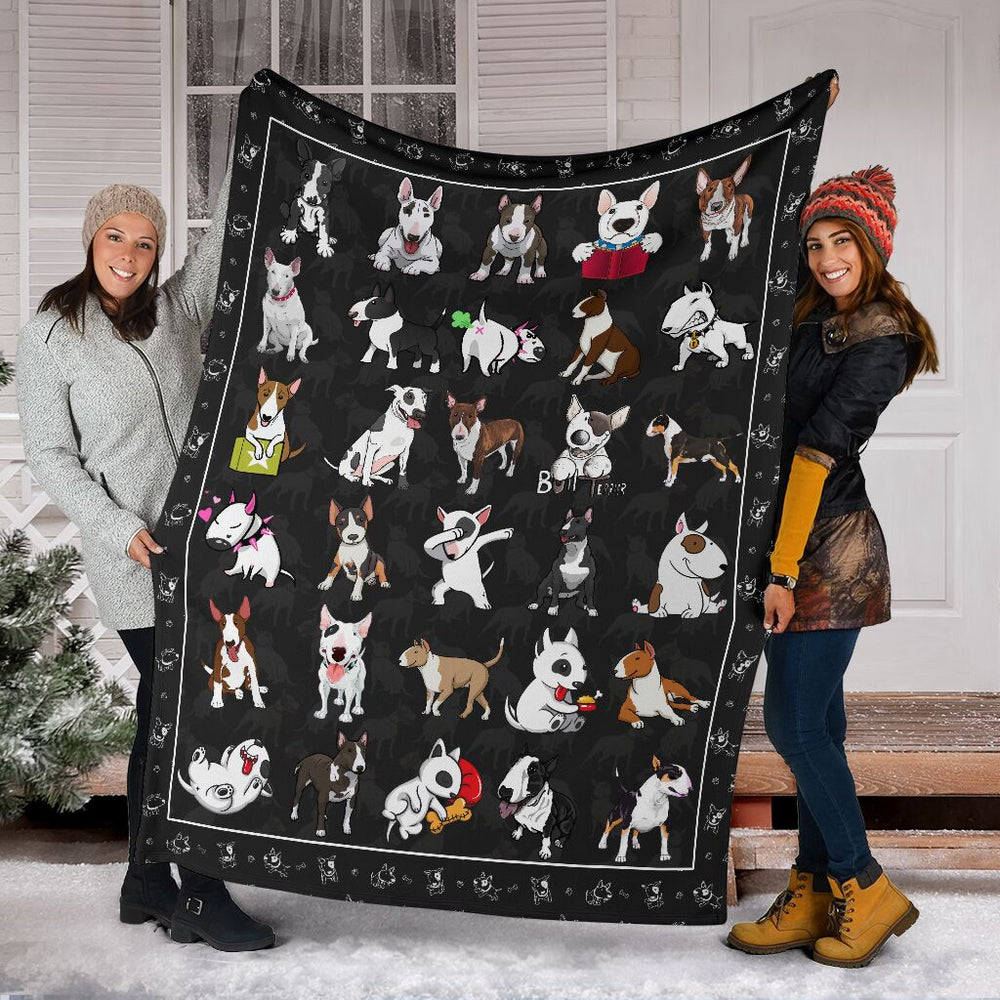 Bull Terrier Fleece Throw Blanket – Pendleton Sherpa Fleece Blanket – Gifts For Dog Lover