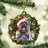 Bull Terrier With Santa Hat  Christmas Dog Ornaments  Best Xmas Gifts