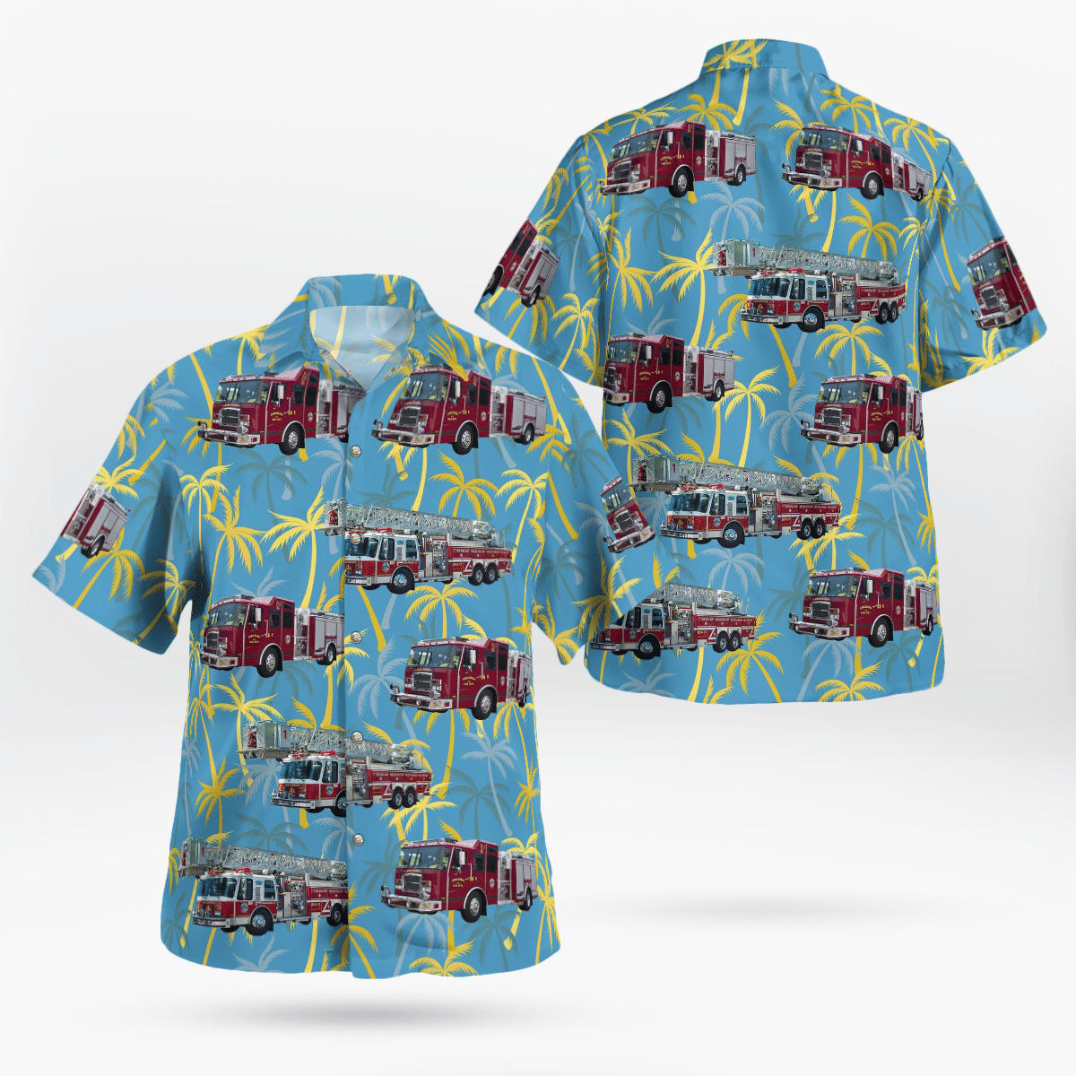 Canajoharie, Montgomery County, NY, Canajoharie FD Hawaiian Shirt – Gifts For Firefighters In Montgomery County, NY