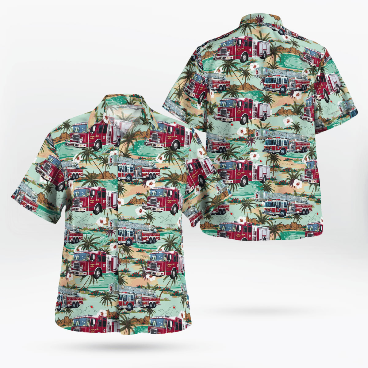 Canajoharie New York Canajoharie Fire Department Hawaiian Shirt – Gifts For Firefighters In New York