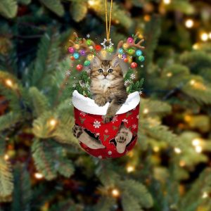 Cat British Longhair In Snow Pocket Christmas&hellip;