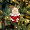 Cat Oriental Shorthair In Snow Pocket Christmas Ornament – Flat Acrylic Cat Ornament