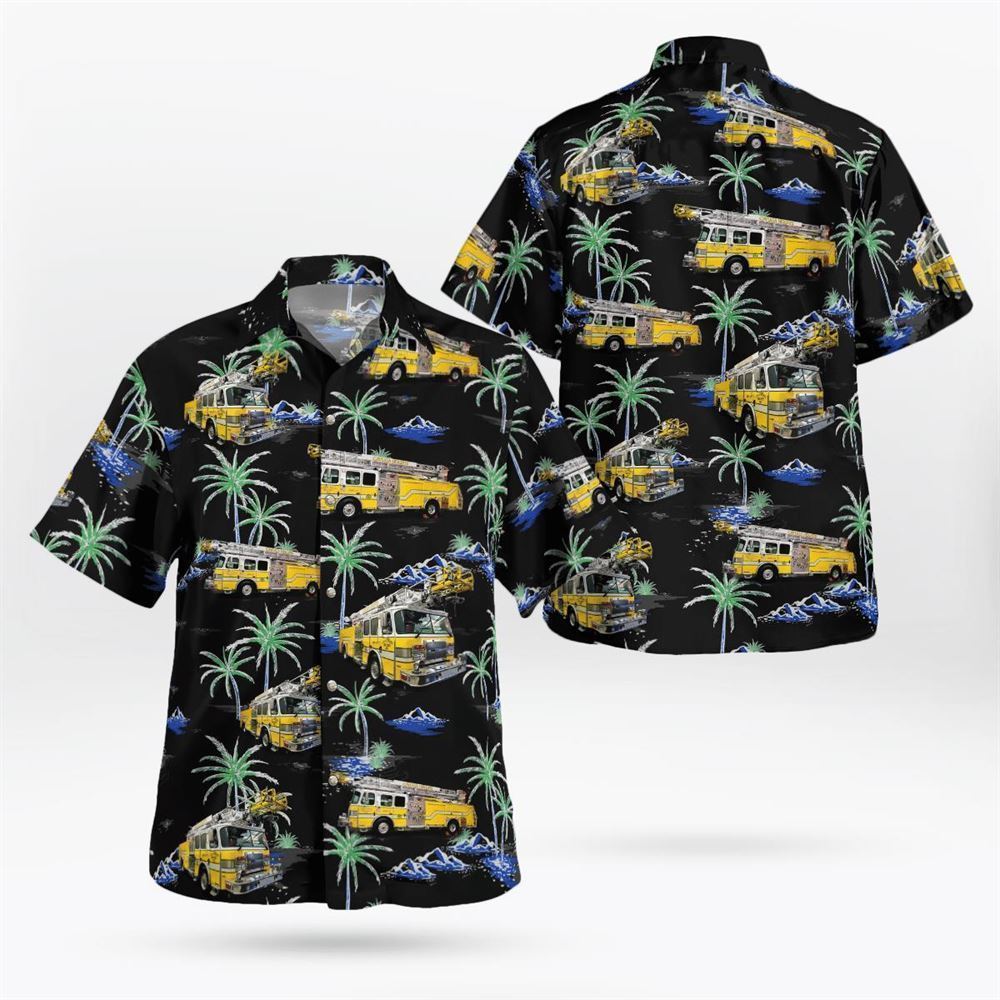 Cayuga Heights, NY, Cayuga Heights Fire Department Hawaiian Shirt – Gifts For Firefighters In Cayuga Heights, NY