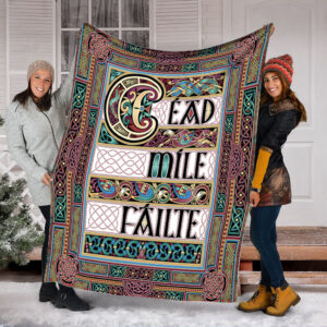 Cead Mile Failte Fleece Throw Blanket –&hellip;