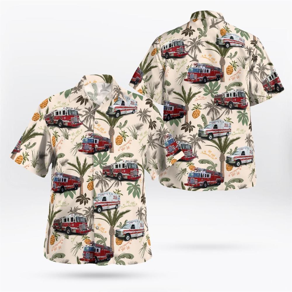 Cherry Hill New Jersey Cherry Hill Fire Department Hawaiian Shirt – Gifts For Fireman In New Jersey
