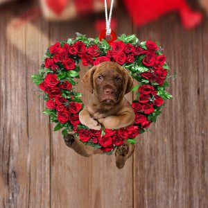 Chesapeake Bay Retriever-Heart Wreath Two Sides Christmas&hellip;