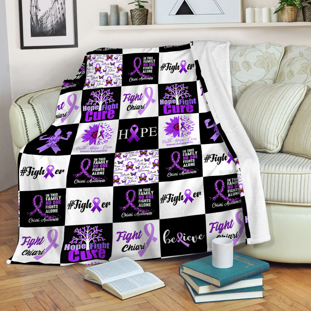 Chiari Pattern Caro Fleece Throw Blanket – Sherpa Fleece Blanket – Weighted Blanket To Sleep
