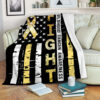 Childhood Cancer Awareness Ribbon Fleece Throw Blanket – Sherpa Fleece Blanket – Weighted Blanket To Sleep