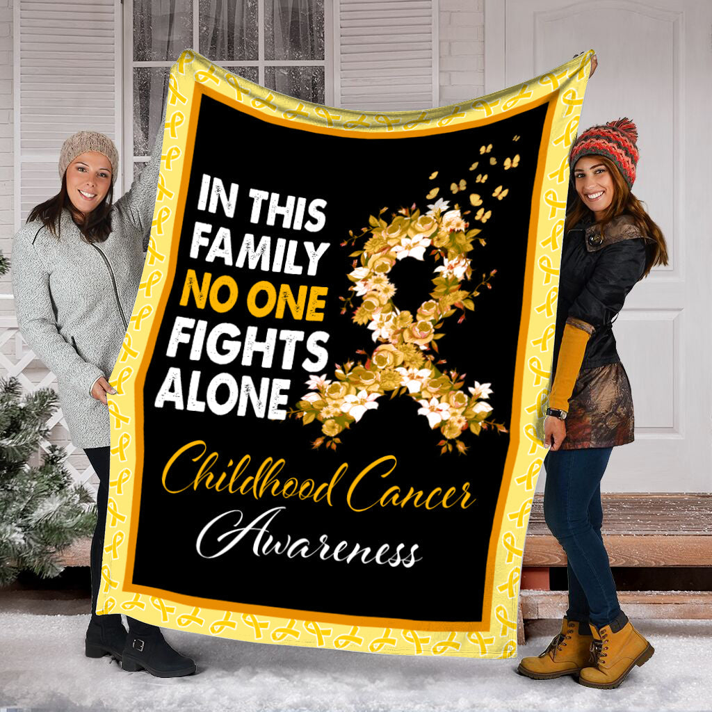 Childhood Cancer No One Fights Alone Fleece Throw Blanket – Sherpa Fleece Blanket – Weighted Blanket To Sleep Childhood Cancer No One Fights Alone Fleece Throw Blanket – Sherpa Fleece Blanket – Weighted Blanket To Sleep