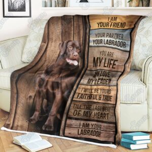 Chocolate Labrador Retriever Fleece Throw Blanket - Pendleton Sherpa Fleece Blanket - Gifts For Dog Lover