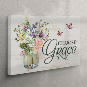 Choose Grace Canvas Wall Art – Flower&hellip;
