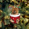 Coated Retriever In Snow Pocket Christmas Ornament Hanging Gift – Flat Acrylic Dog Ornament