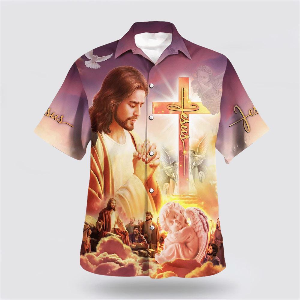 Christ With His Disciples Jesus Pray Hawaiian Shirts For Men And Women – Gifts For Christians