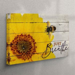 Christian Wall Art Honey Bee Flower Just&hellip;