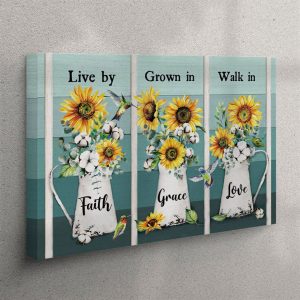 Christian Wall Art Live By Faith Grow&hellip;