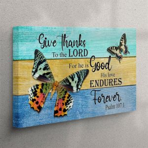 Christian Wall Art Psalm 1071 Give Thanks&hellip;