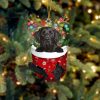Cocker Spaniel In Snow Pocket Christmas Ornament – Flat Acrylic Dog Ornament – Christmas Decor