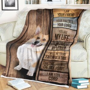 Corgi – I Am Your Friend Blanket&hellip;