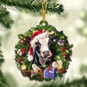 Cow With Santa Hat Christmas Ornaments –&hellip;