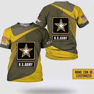 Custom Name US Army American Flag Shirt&hellip;
