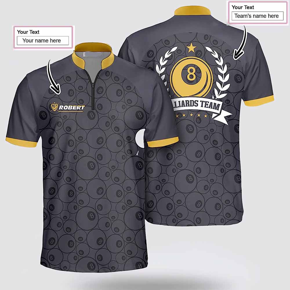 Custom Name Billiard Pattern Laurel Wealth Billiard Jerseys Shirt