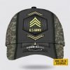 Custom Name US Army Star Pattern Baseball Cap – Gift For Military Personnel