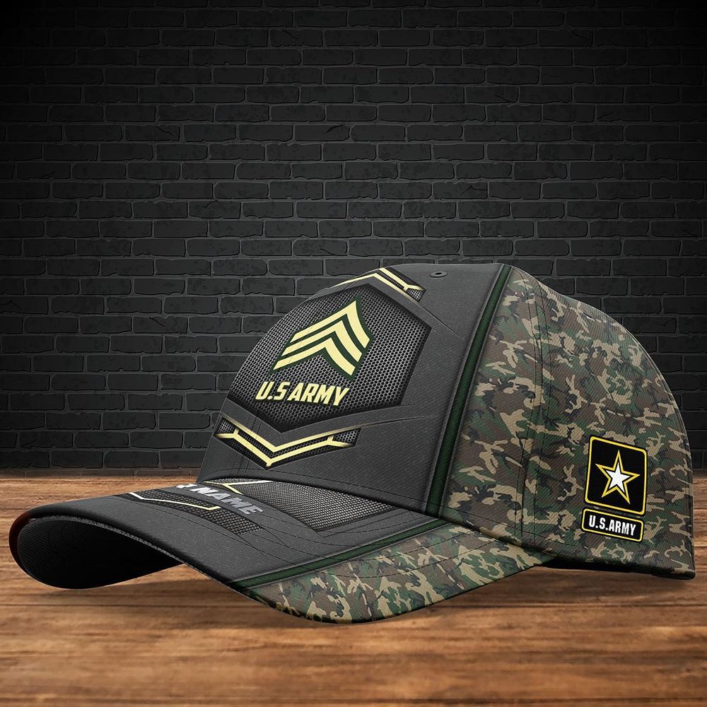 Custom Name US Army Pattern Baseball Cap – Gift For Military Personnel