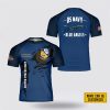 Custom Name US Navy Blue Angels T-Shirt 3D – Gifts For Navy Military Personnel