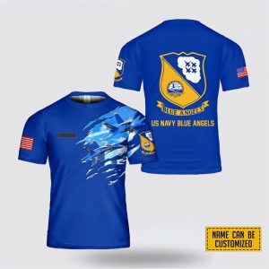 Custom Name US Navy Blue Angels T-Shirt&hellip;
