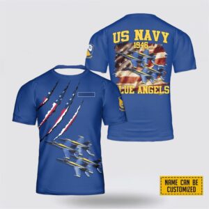 Custom Name US Navy Blue Angels T-Shirt&hellip;