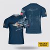 Custom Name US Navy Blue Angels T-Shirt 3D – Gifts For Navy Military Personnel