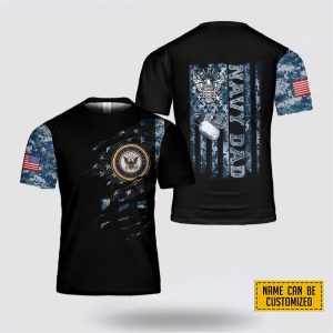 Custom Name US Navy Dad All Over&hellip;
