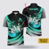 Customized Name And Team Flaming Magma Bowling Pins Multicolor Option Jersey Shirt – Gift For Bowling Enthusiasts