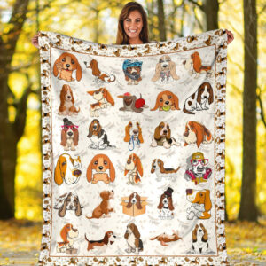 Cute Basset Hound Fleece Throw Blanket –&hellip;
