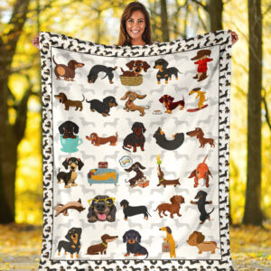 Cute Dachshund Fleece Throw Blanket – Pendleton&hellip;