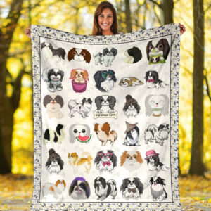 Cute Japanese Chin Fleece Throw Blanket –&hellip;