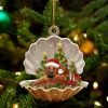 Cute Pug Sleeping In Pearl Dog Christmas Ornament Flat ,Christmas Shape Ornament, Happy Christmas Ornament Cute Pug Sleeping In Pearl Dog Christmas Ornament Flat ,Christmas Shape Ornament, Happy Christmas Ornament