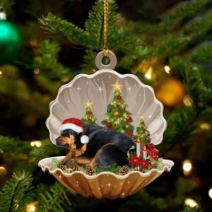 Cute Rottweiler Sleeping In Pearl Dog Christmas&hellip;