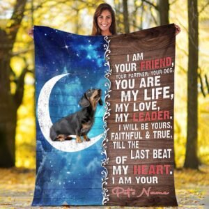 Dachshund Is Your Friend Fleece Throw Blanket&hellip;