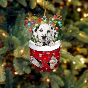 Dalmatian In Snow Pocket Christmas Ornament –&hellip;