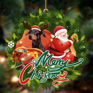 Doberman-Santa & Dog Hanging Christmas Plastic Hanging&hellip;